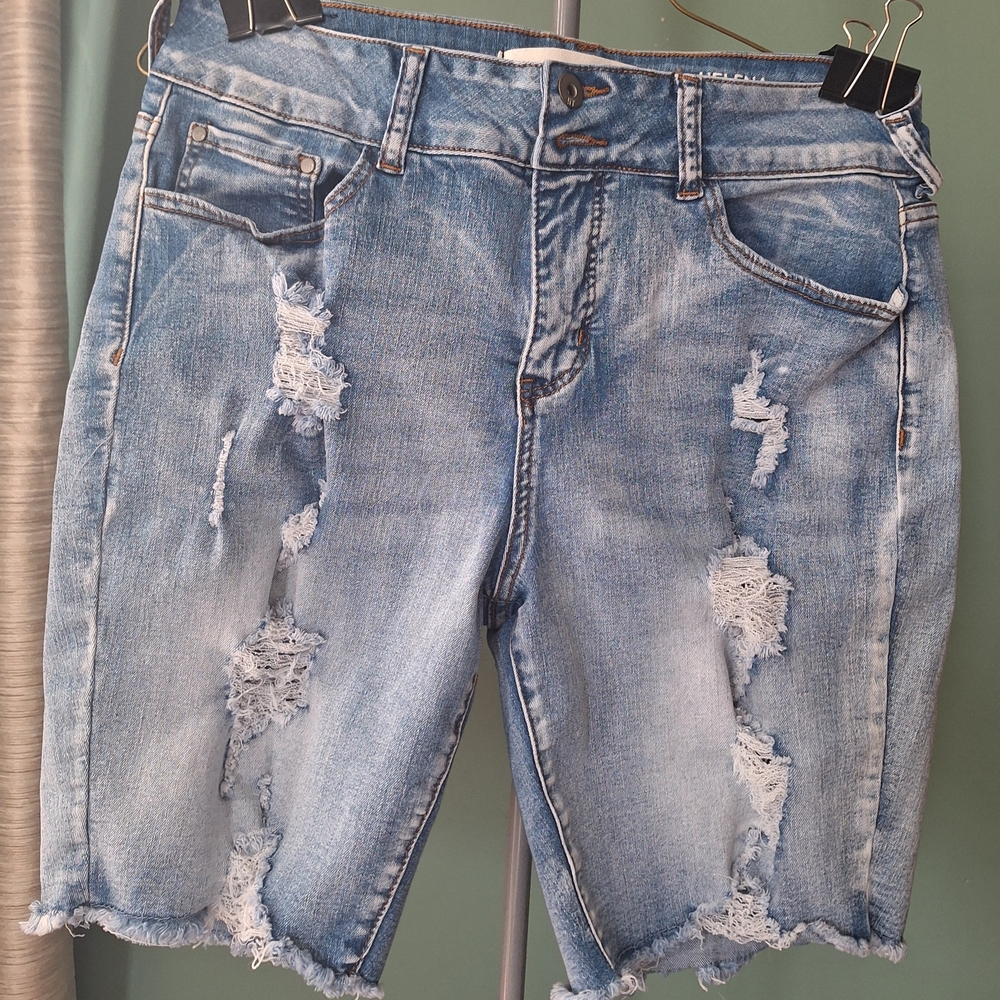 Womens !it jeans Helena High Rise Long Rider Shorts. Sz 12.